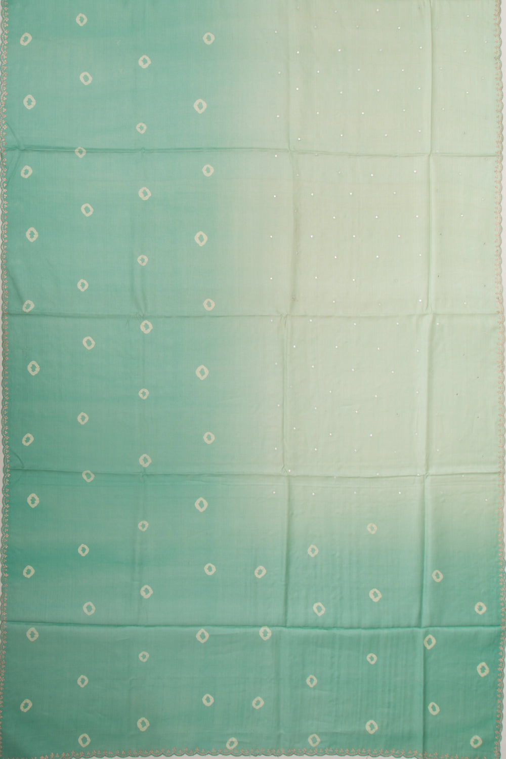 Tussar Mirror Butta Green Dual Shade Saree