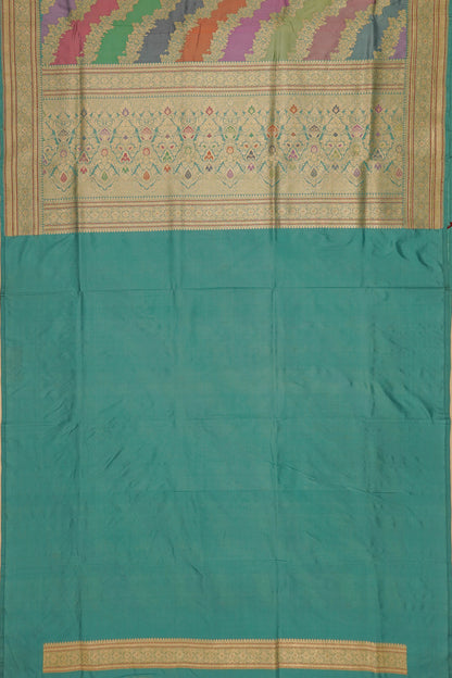 Banarasi Silk Leheriya Rangkat Sea Green Saree
