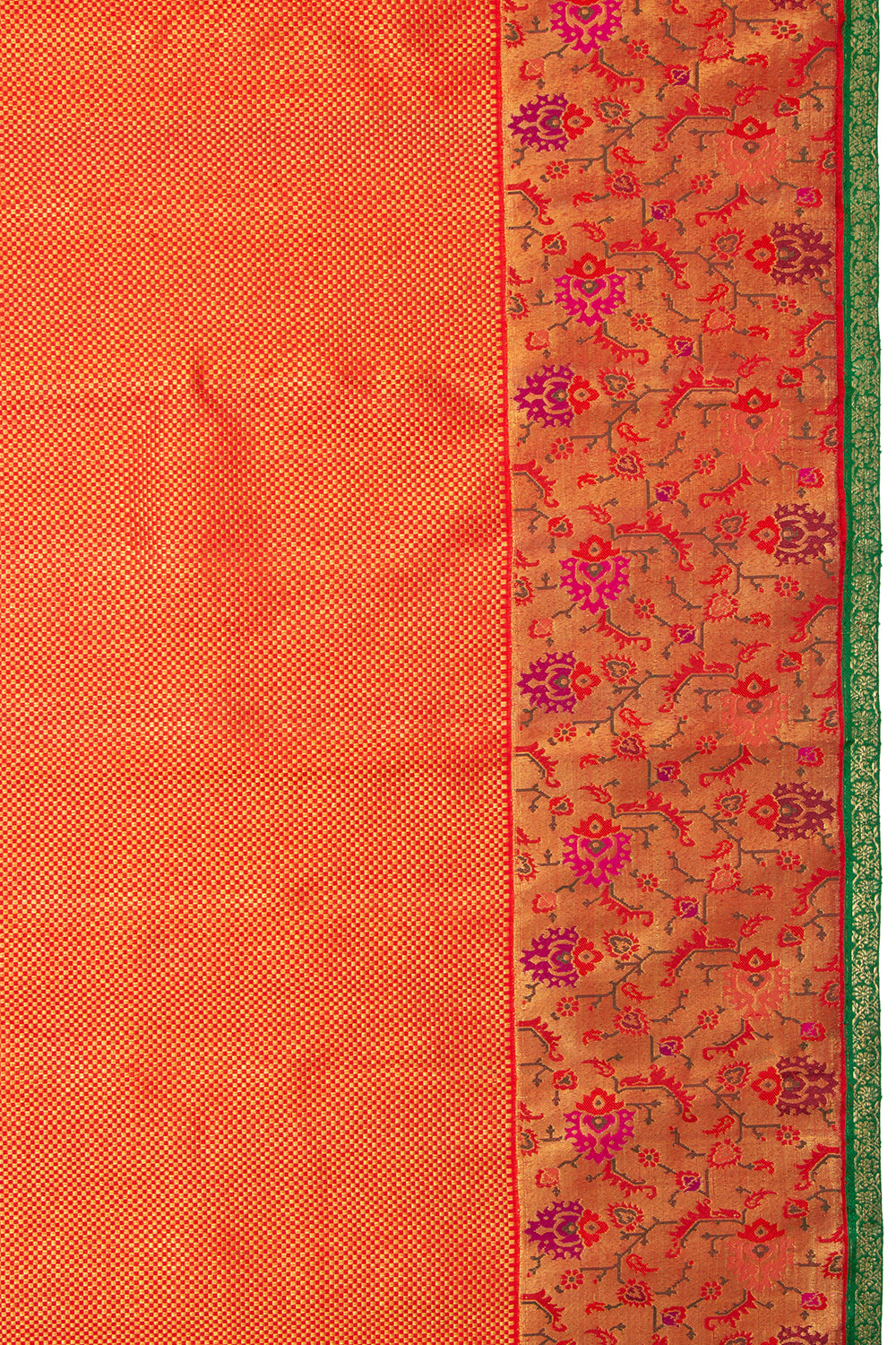 Kanchipuram Silk Brocade Red Saree