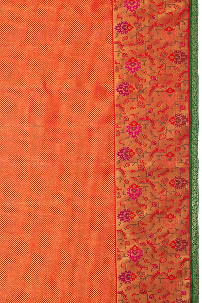 Kanchipuram Silk Brocade Red Saree