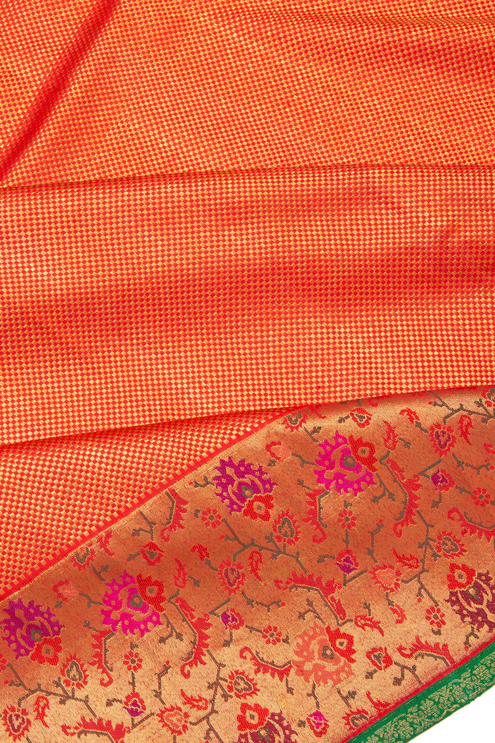 Kanchipuram Silk Brocade Red Saree