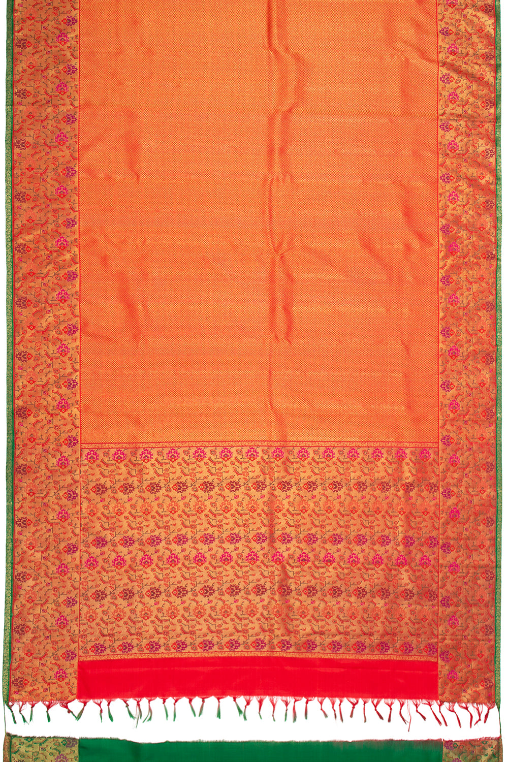 Kanchipuram Silk Brocade Red Saree