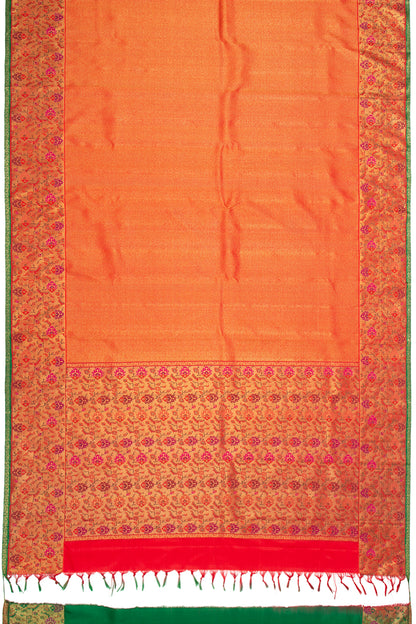 Kanchipuram Silk Brocade Red Saree