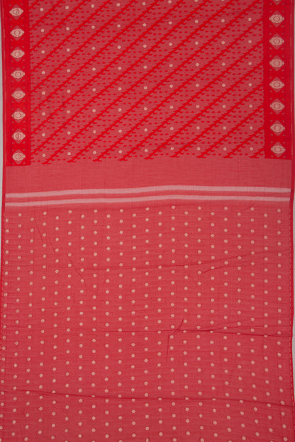 Mul Cotton Red Saree