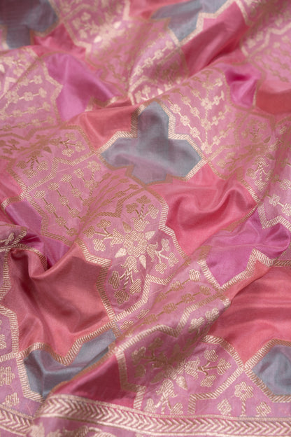 Banarasi Silk Brocade Pink Saree