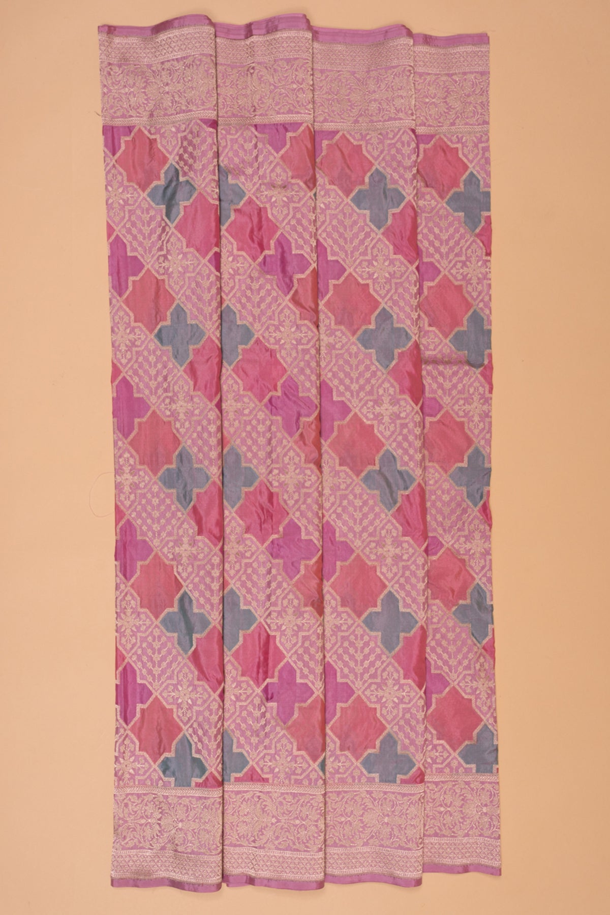 Banarasi Silk Brocade Pink Saree