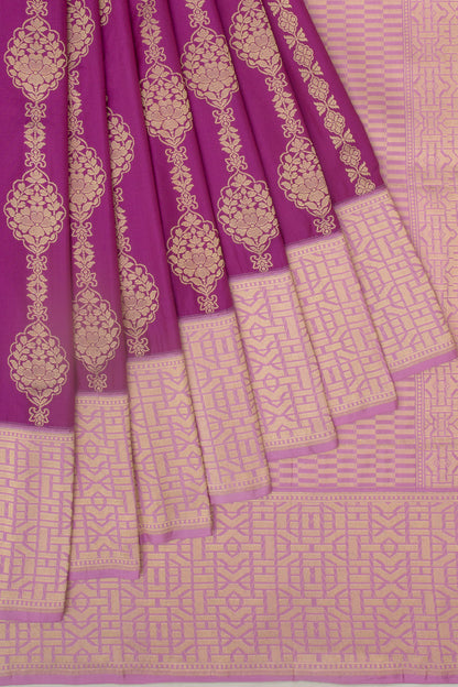 Banarasi Silk Jaal Purple Saree