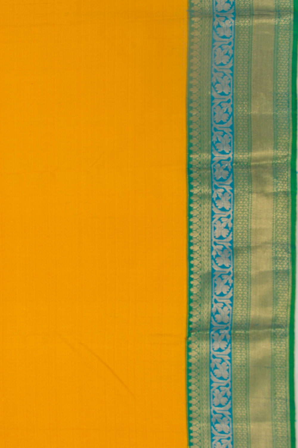 Kanchipuram Silk Brocade Mustard Yellow Saree