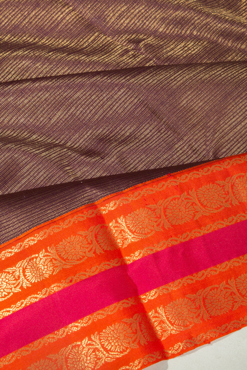 Kanchipuram Silk Brocade Purple Saree