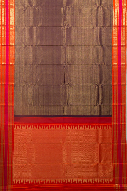 Kanchipuram Silk Brocade Purple Saree