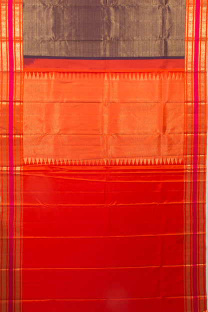 Kanchipuram Silk Brocade Purple Saree