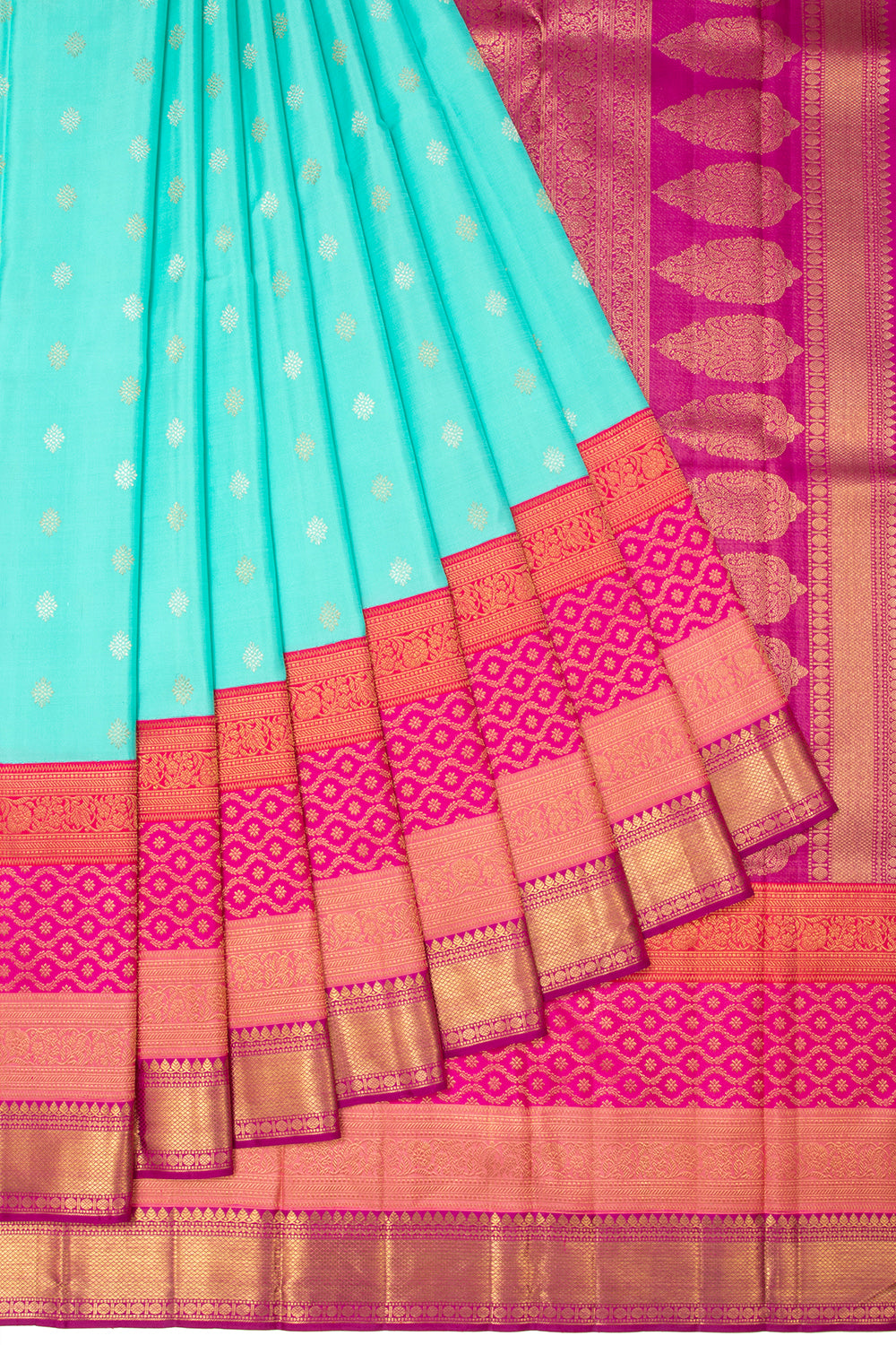 Kanchipuram Silk Butta Sky Blue Saree