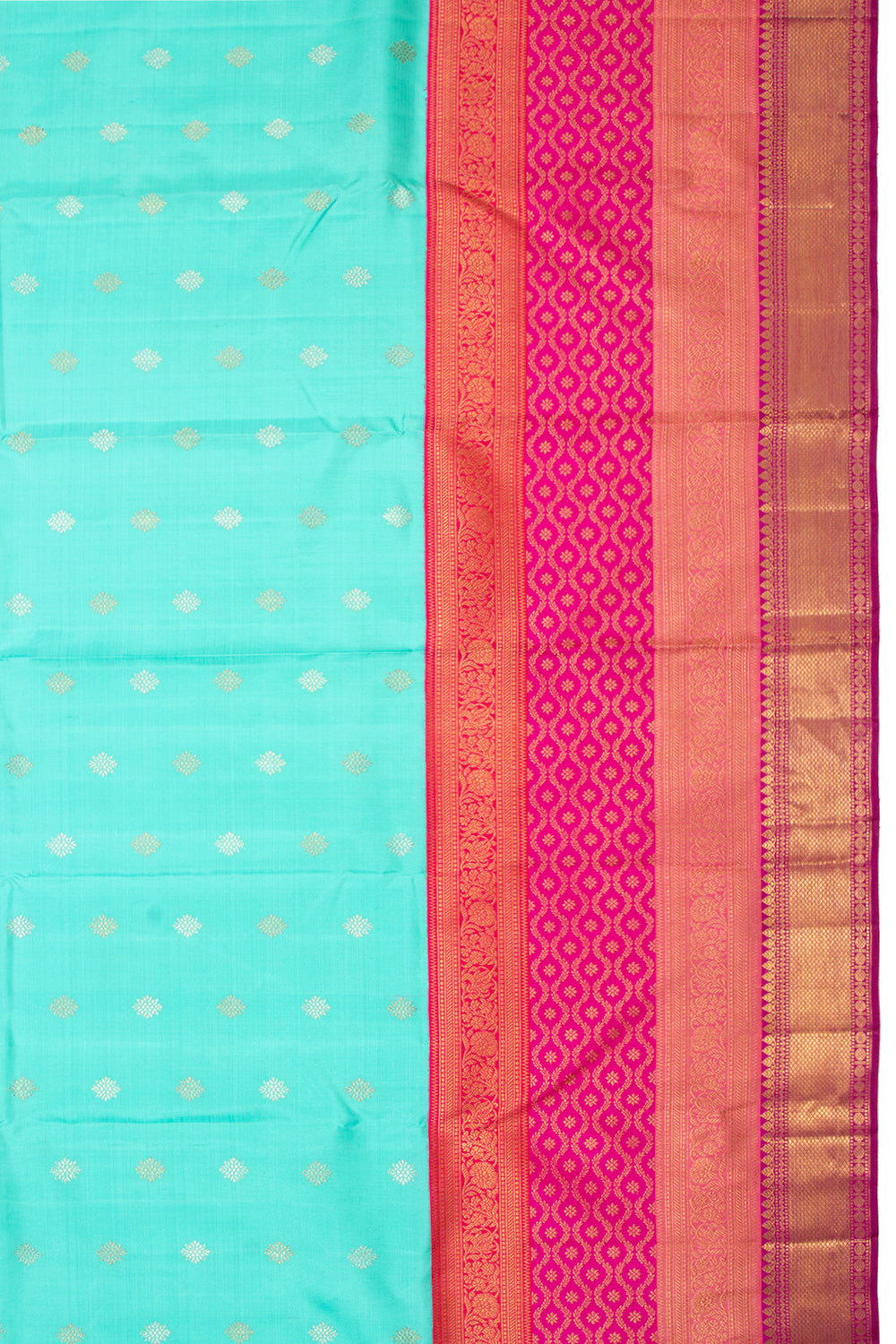 Kanchipuram Silk Butta Sky Blue Saree