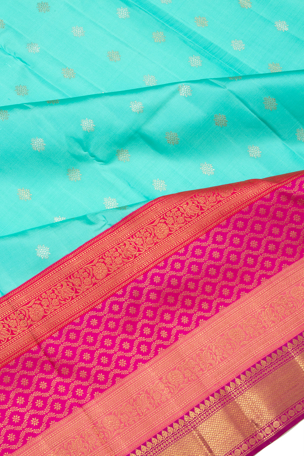 Kanchipuram Silk Butta Sky Blue Saree