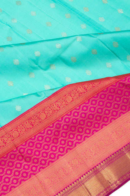 Kanchipuram Silk Butta Sky Blue Saree