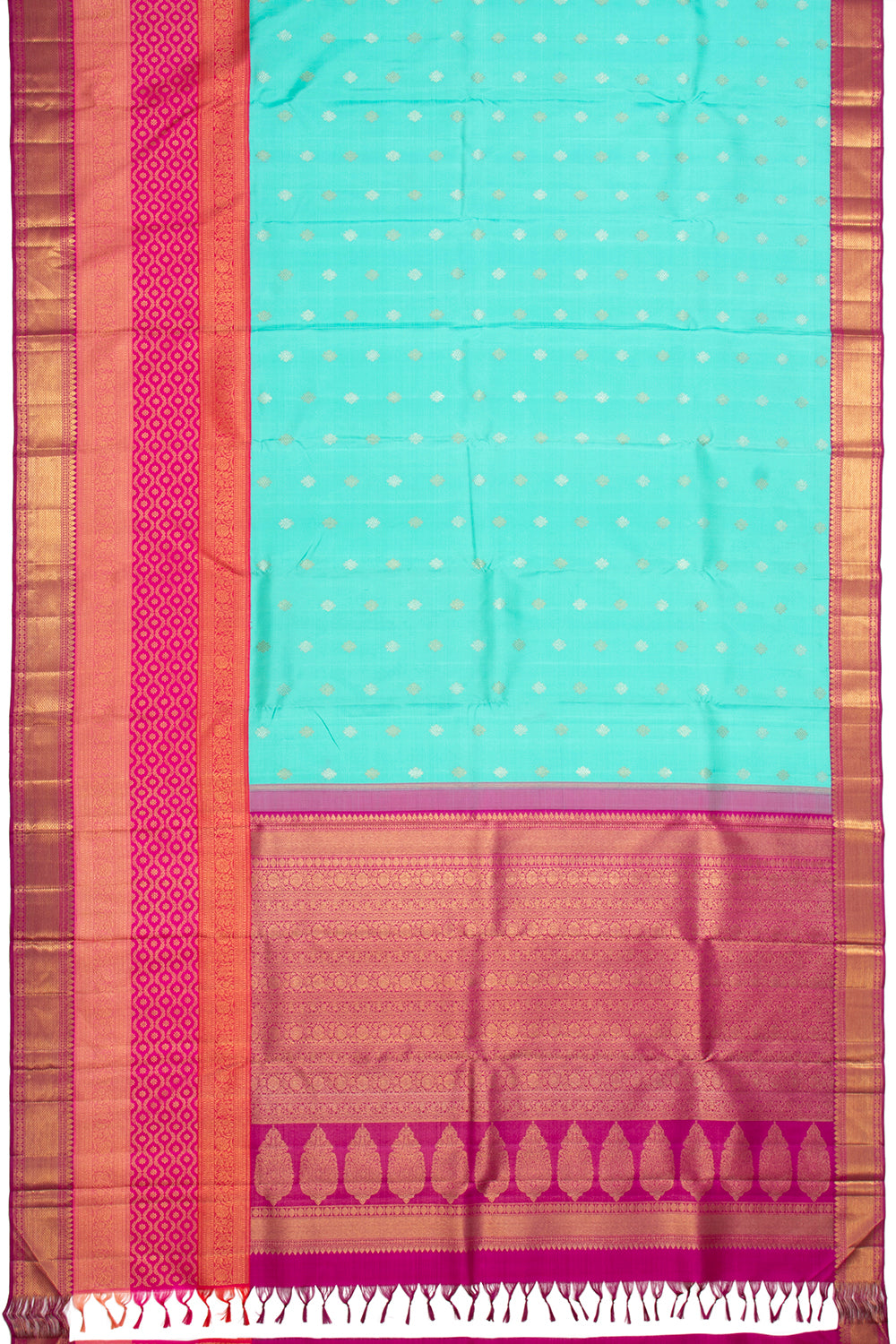 Kanchipuram Silk Butta Sky Blue Saree