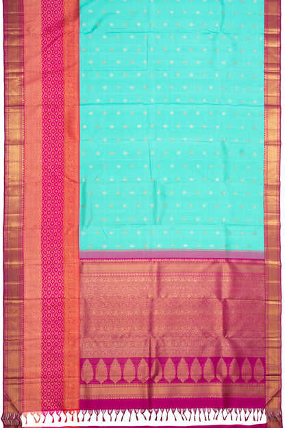 Kanchipuram Silk Butta Sky Blue Saree