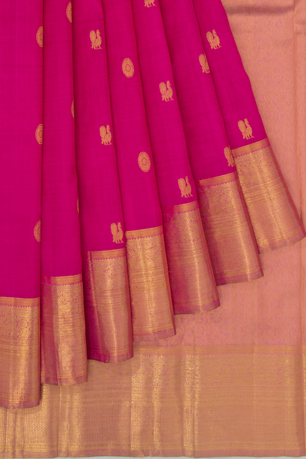 Kanchipuram Silk Butta Pink Saree