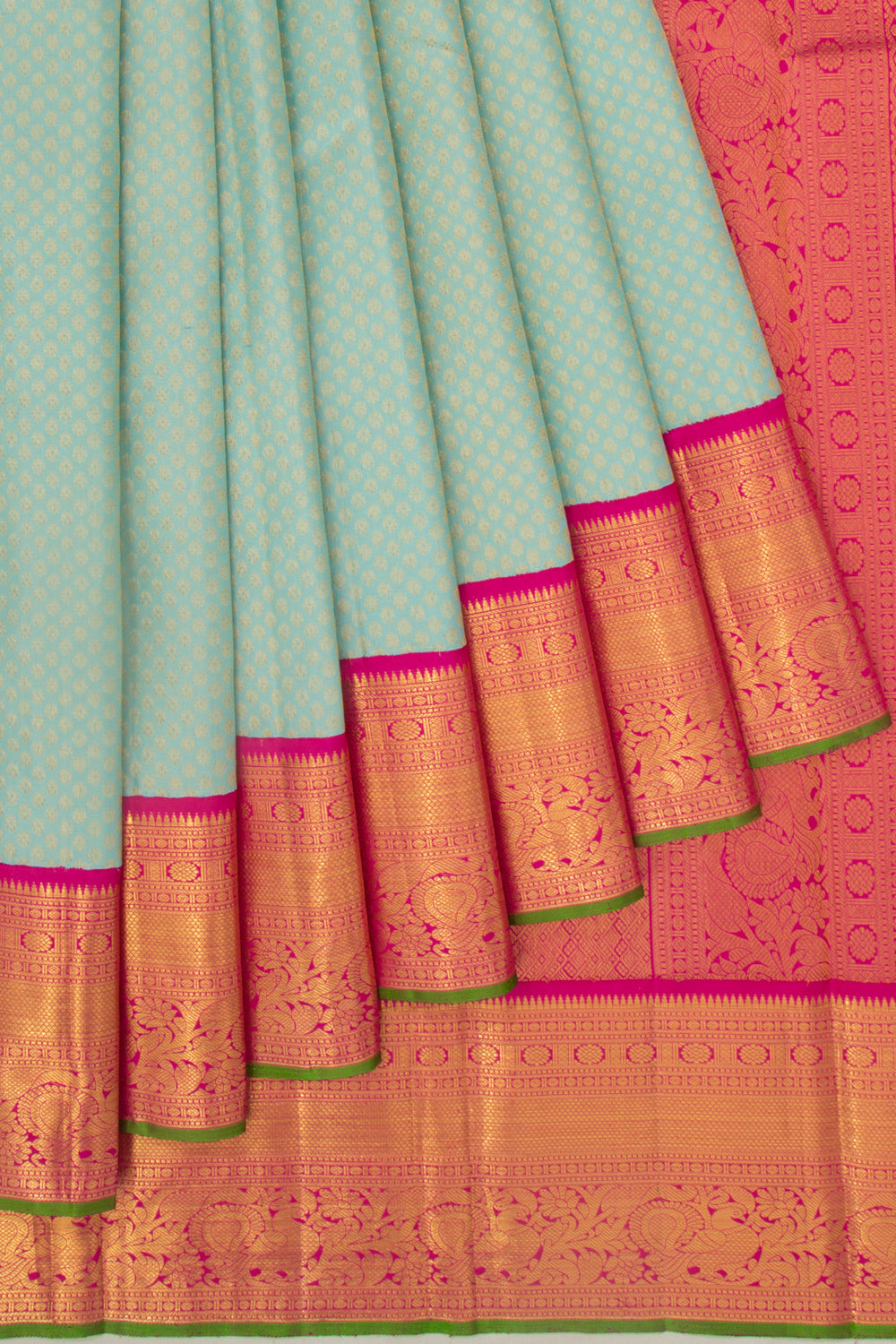 Kanchipuram Silk Brocade Blue Saree