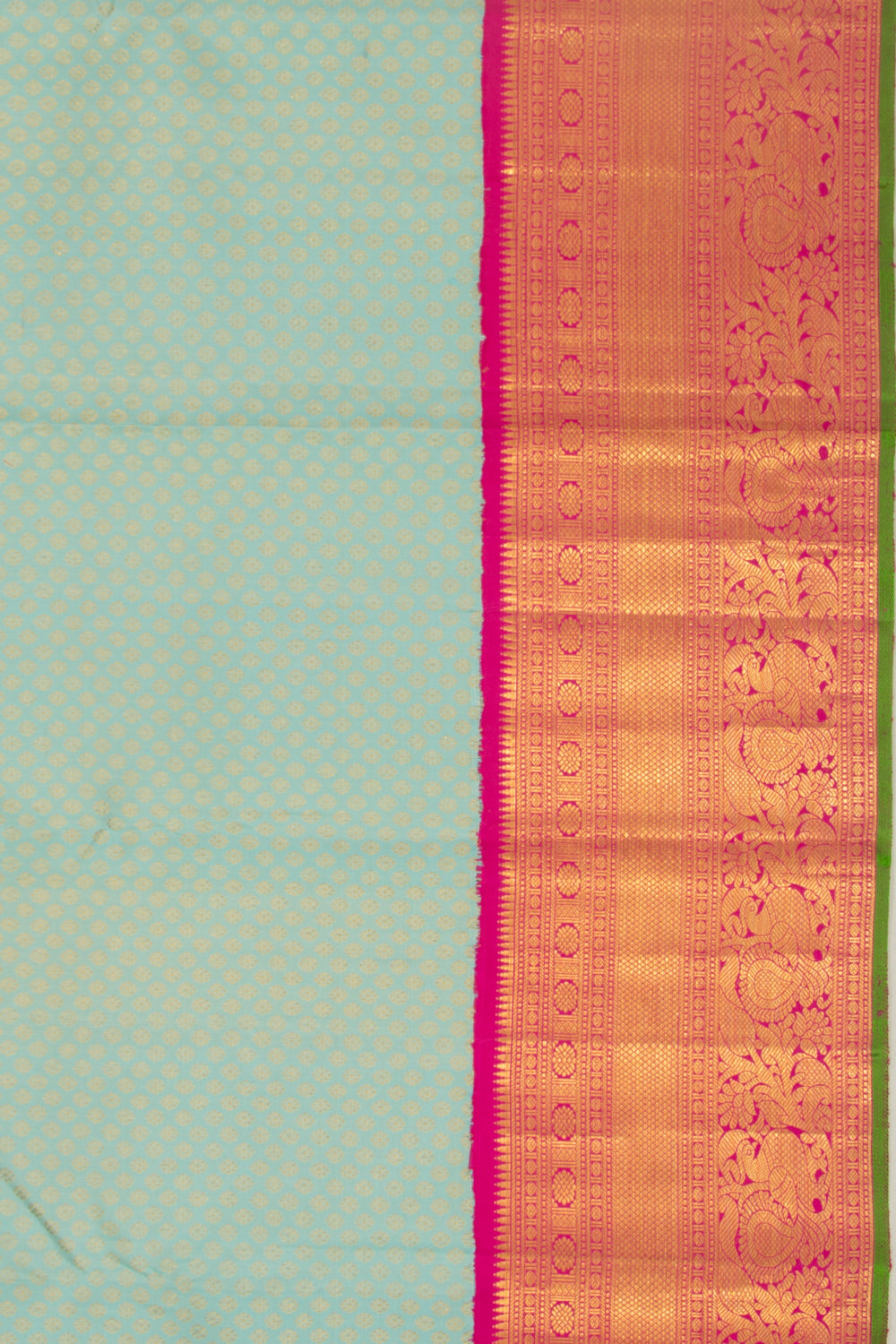 Kanchipuram Silk Brocade Blue Saree