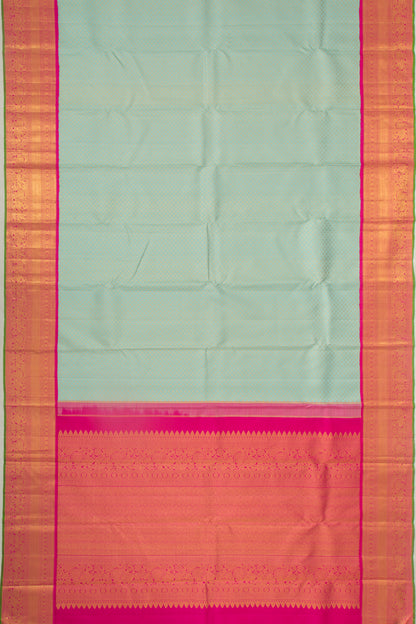 Kanchipuram Silk Brocade Blue Saree