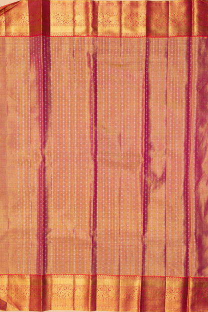Kanchipuram Silk Tissue Brocade Gold Saree