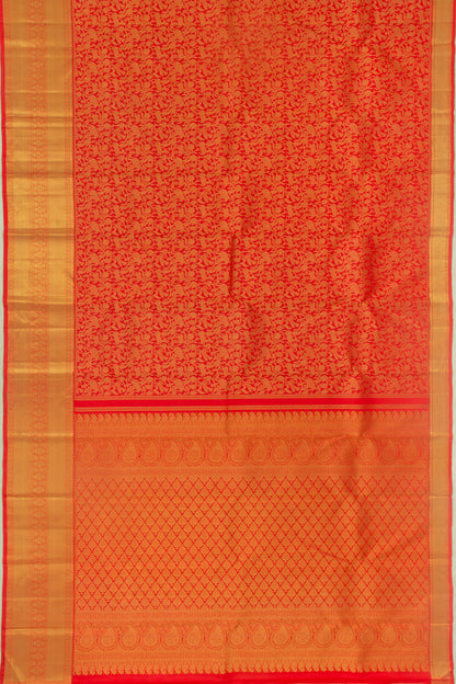 Kanchipuram Silk Vanasingaram Jaal Red Saree