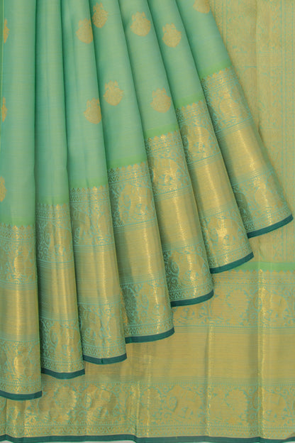 Kanchipuram Silk Butta Green Saree