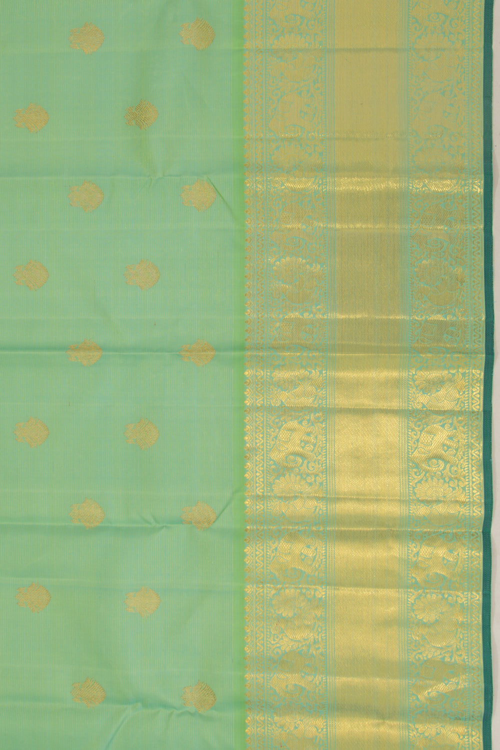 Kanchipuram Silk Butta Green Saree