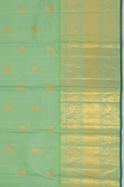Kanchipuram Silk Butta Green Saree