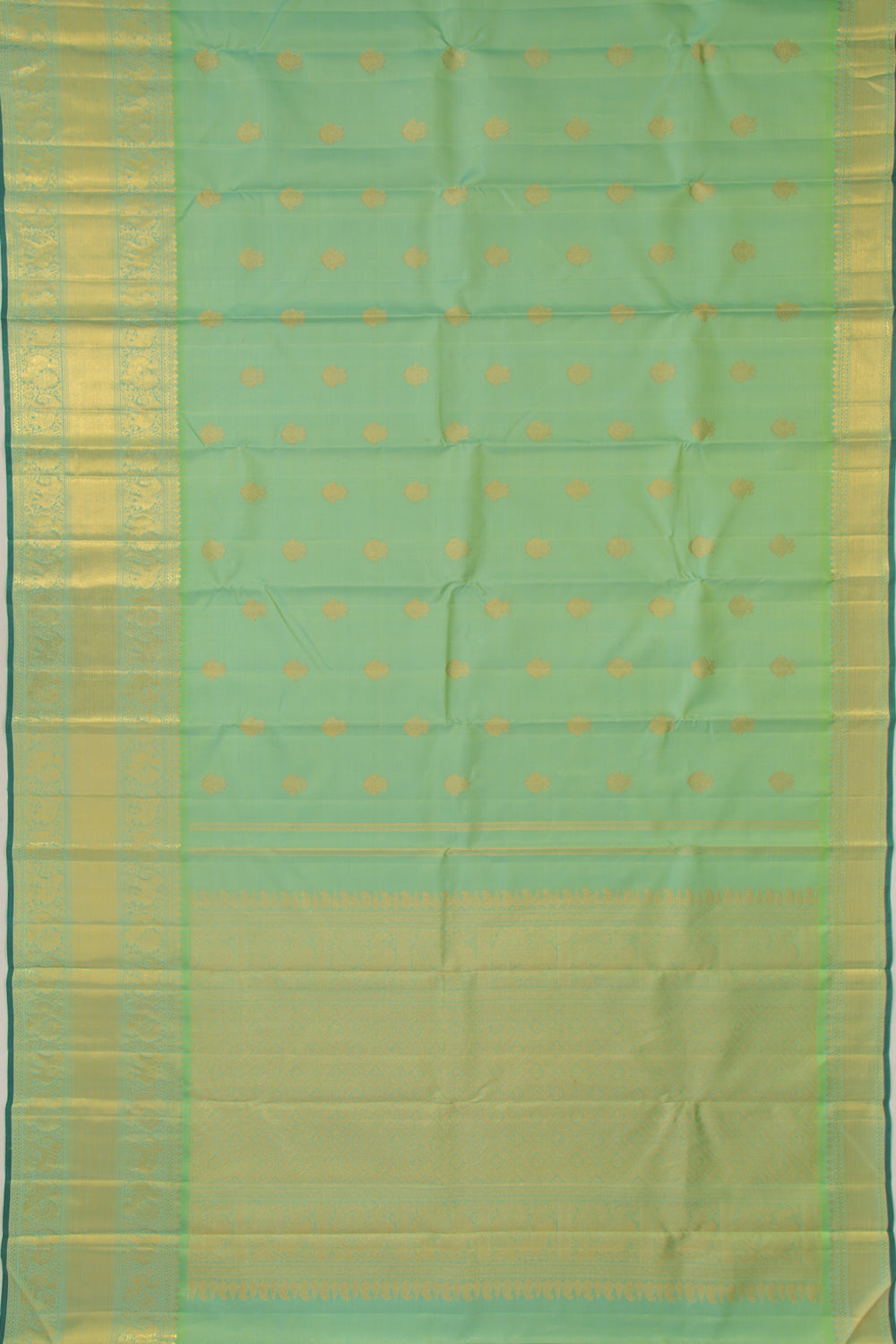 Kanchipuram Silk Butta Green Saree