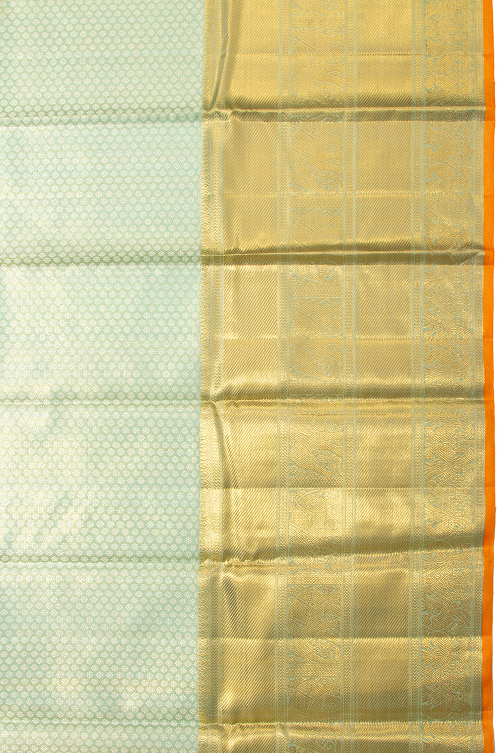 Kanchipuram Silk Tissue Brocade Green Saree