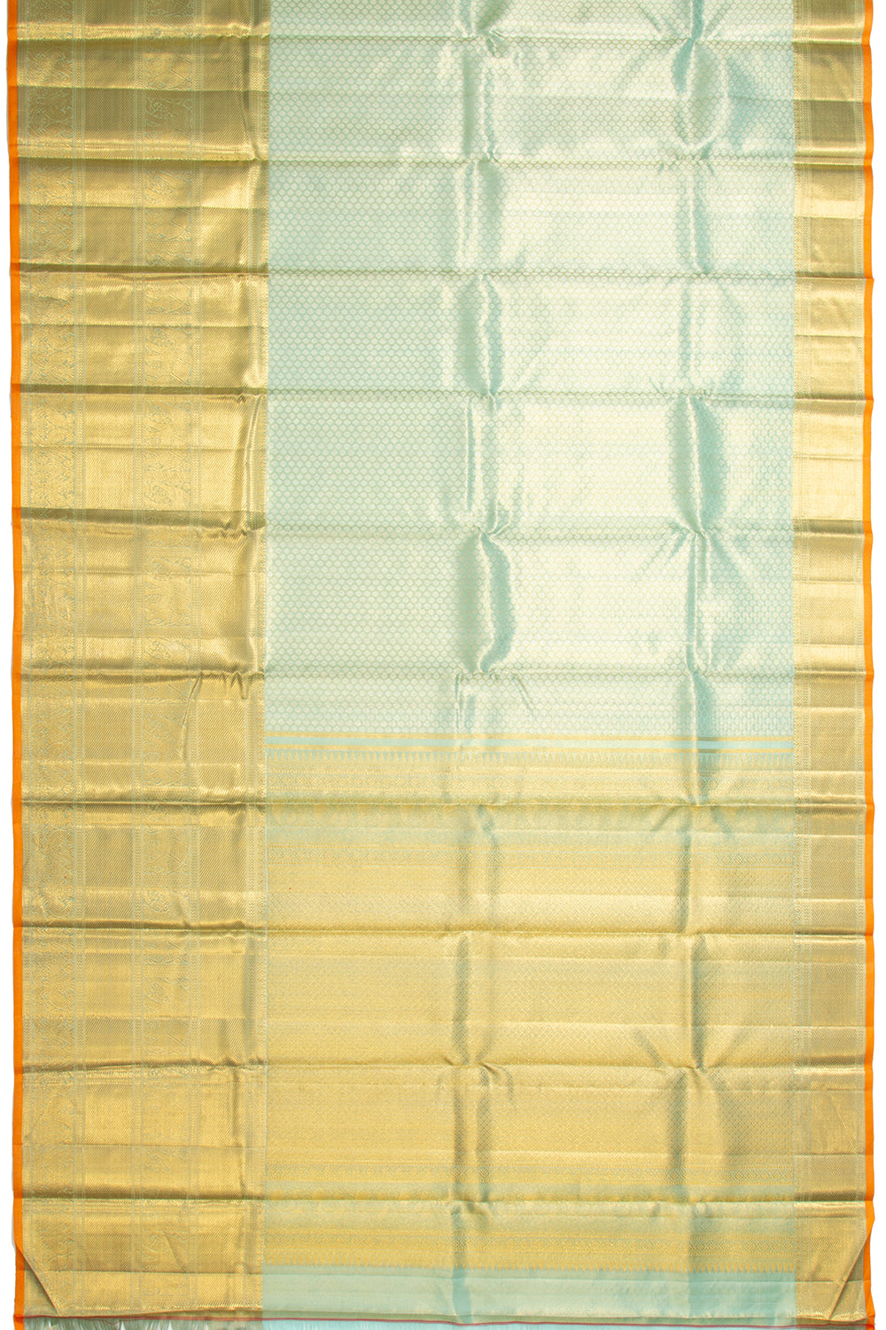 Kanchipuram Silk Tissue Brocade Green Saree