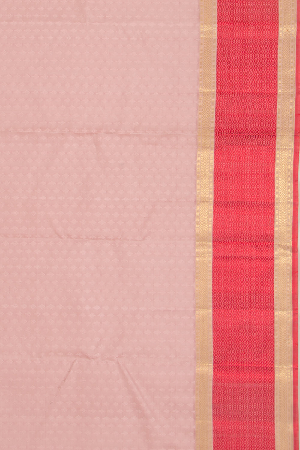 Kanchipuram Silk Jacquard Baby Pink Saree