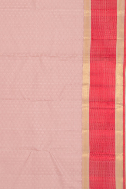 Kanchipuram Silk Jacquard Baby Pink Saree