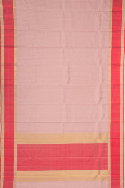 Kanchipuram Silk Jacquard Baby Pink Saree