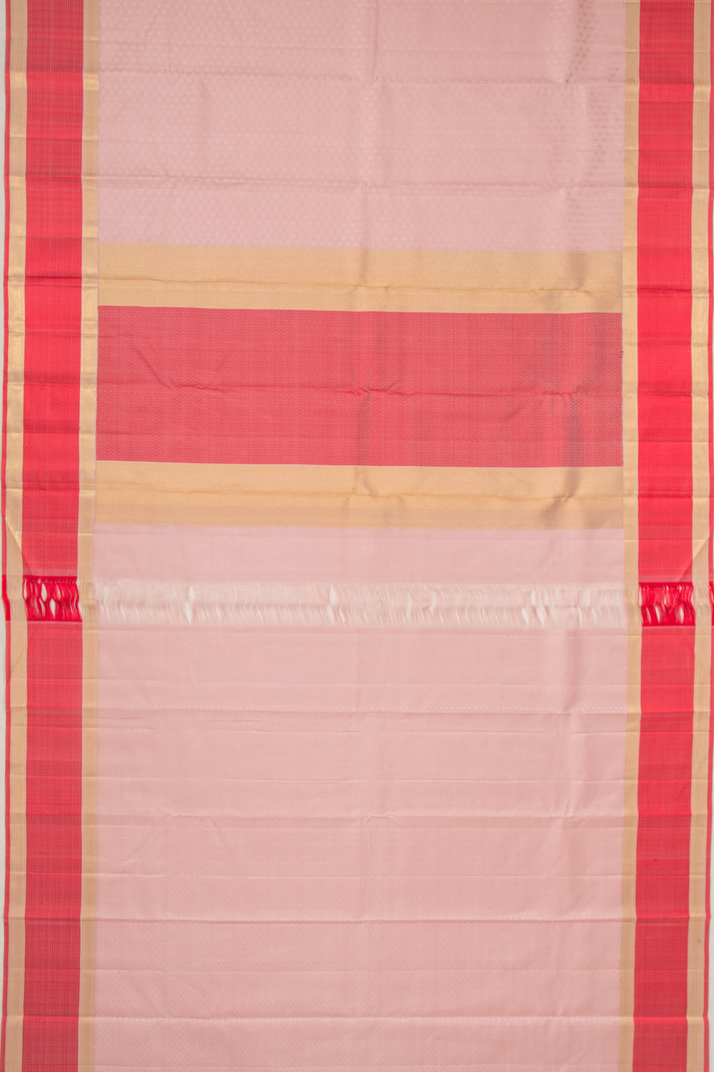 Kanchipuram Silk Jacquard Baby Pink Saree