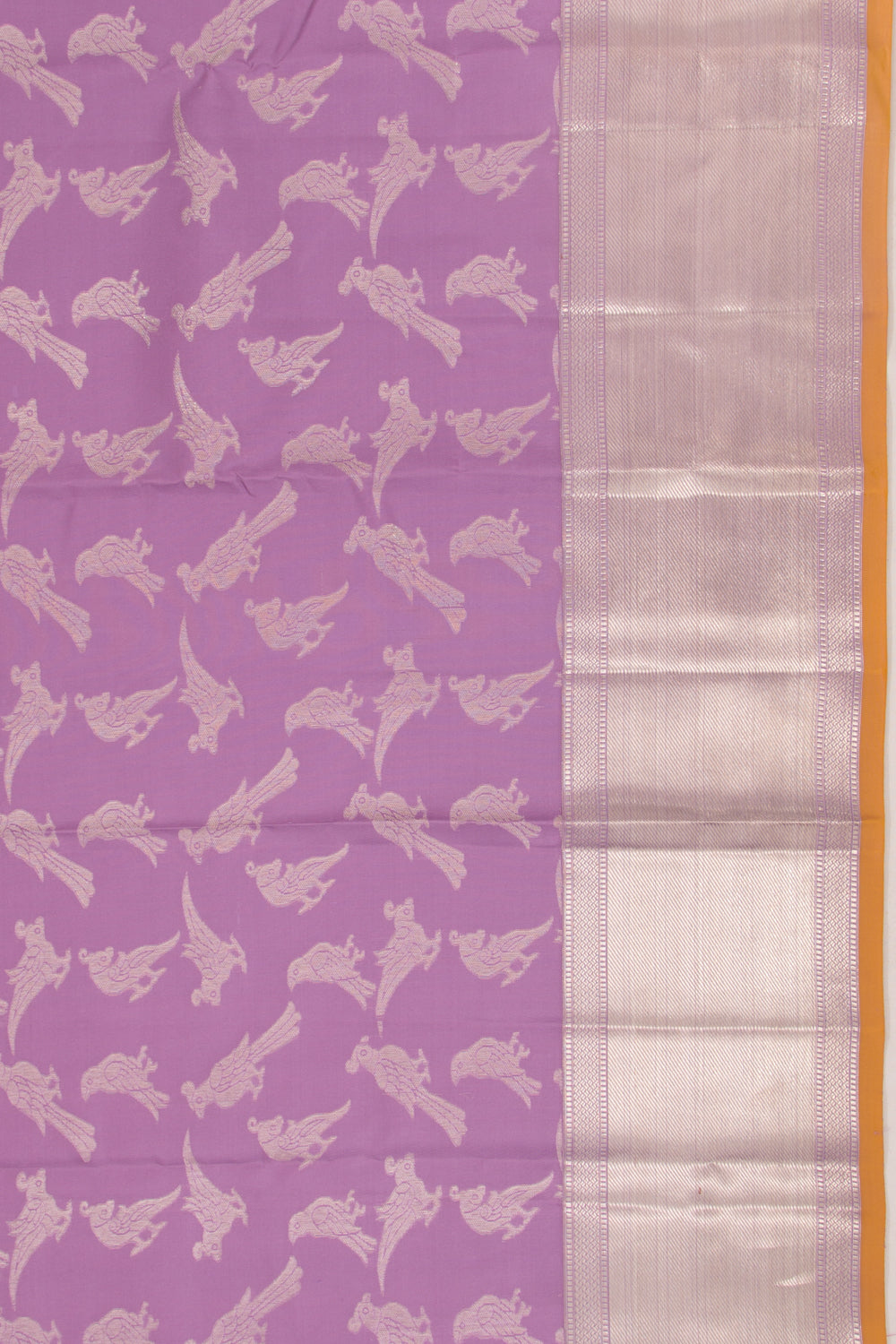 Kanchipuram Silk Brocade Lavender Saree