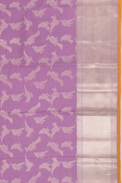 Kanchipuram Silk Brocade Lavender Saree