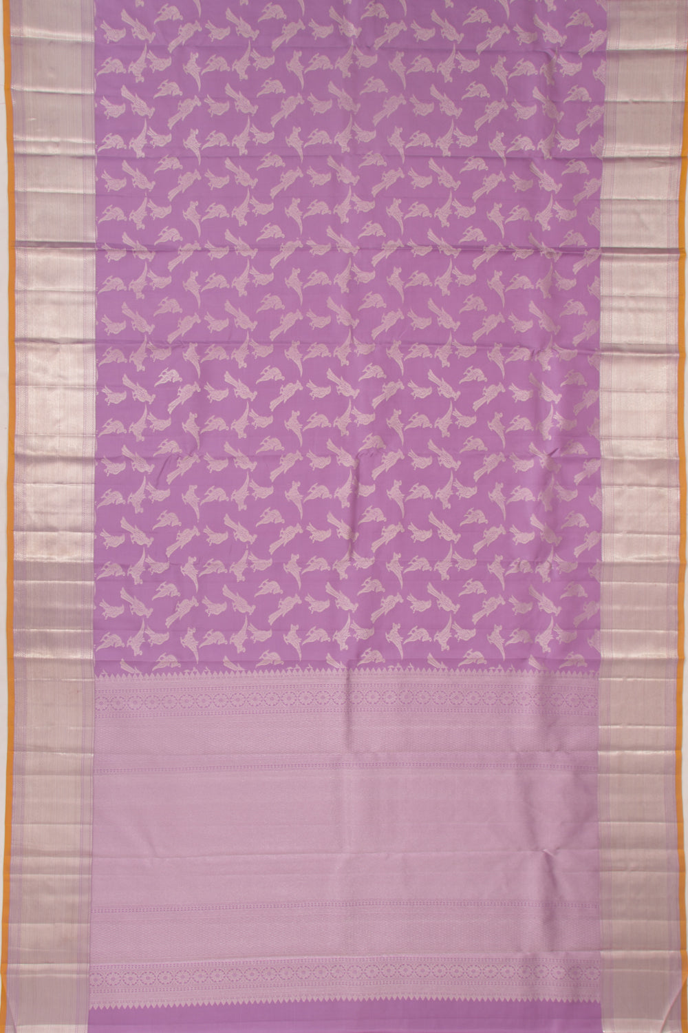 Kanchipuram Silk Brocade Lavender Saree