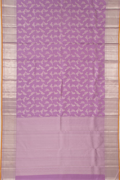 Kanchipuram Silk Brocade Lavender Saree
