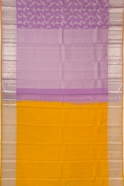 Kanchipuram Silk Brocade Lavender Saree