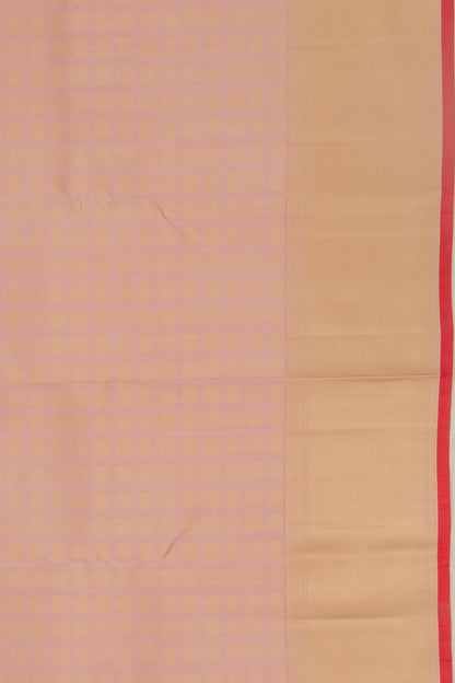 Kanchipuram Silk Brocade Peach Saree