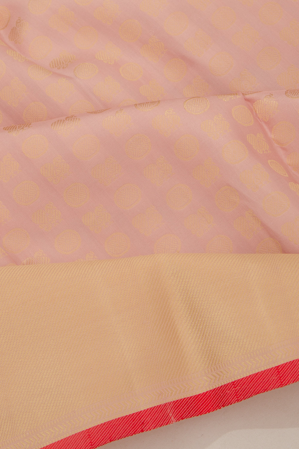 Kanchipuram Silk Brocade Peach Saree