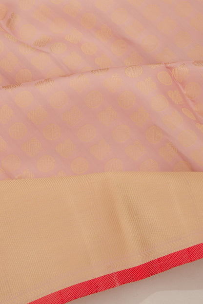 Kanchipuram Silk Brocade Peach Saree
