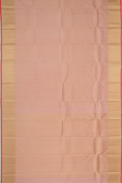 Kanchipuram Silk Brocade Peach Saree
