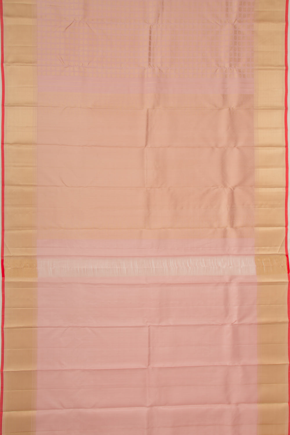 Kanchipuram Silk Brocade Peach Saree