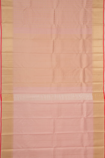 Kanchipuram Silk Brocade Peach Saree