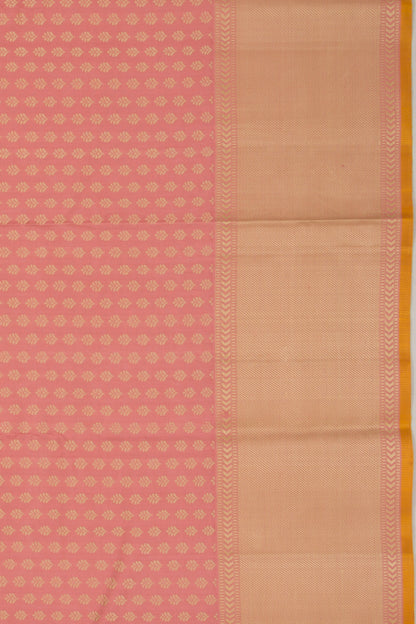 Kanchipuram Silk Brocade Peach Saree