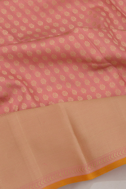Kanchipuram Silk Brocade Peach Saree